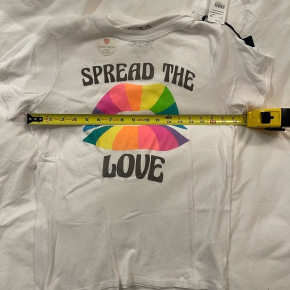 Chaser Spread the Love Rainbow Lips Tee NWT - Picture 5 of 5